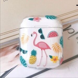 AirPod hard case flamingo pattern